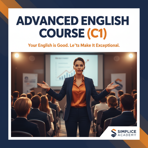 Advanced English Course (C1) - Simplice Academy ad creative